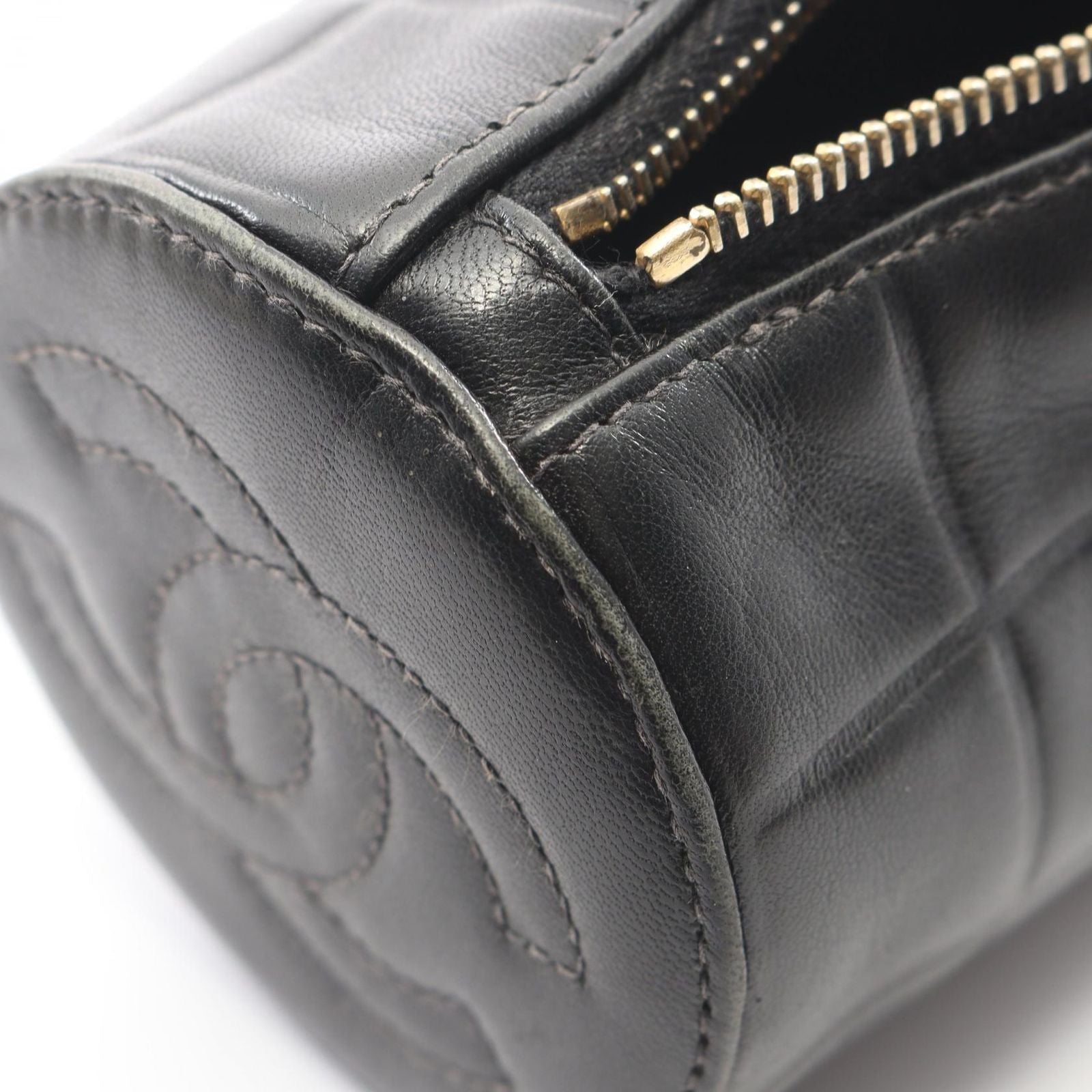 Chanel Pouch Choco Bar Black Lambskin — view 6