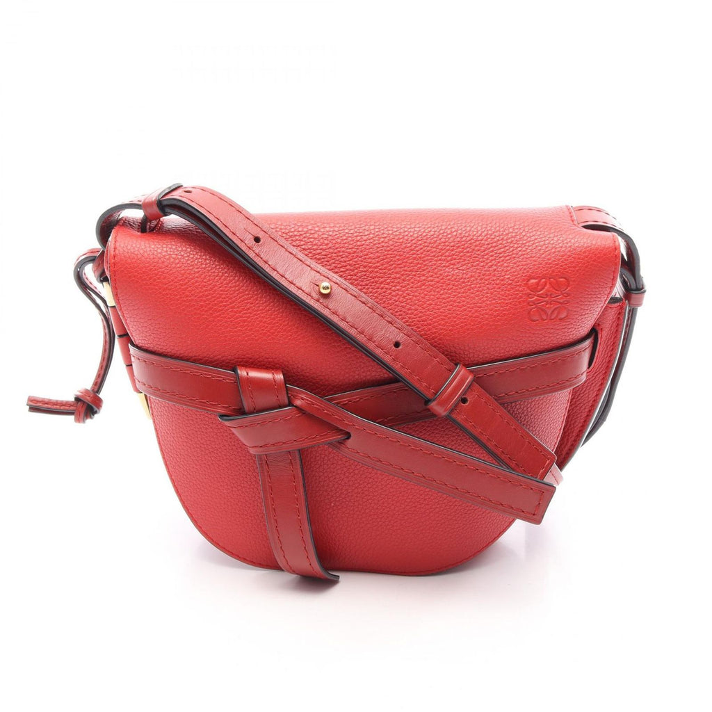 Loewe Shoulder Bag Gate Small Red Leather