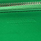 Bottega Veneta Round Wallet Zip Around Maxi Intrecht Green Leather Cassette — view 4