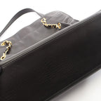 Chanel Tote Bag CC Logo Black Lambskin Chain — view 7