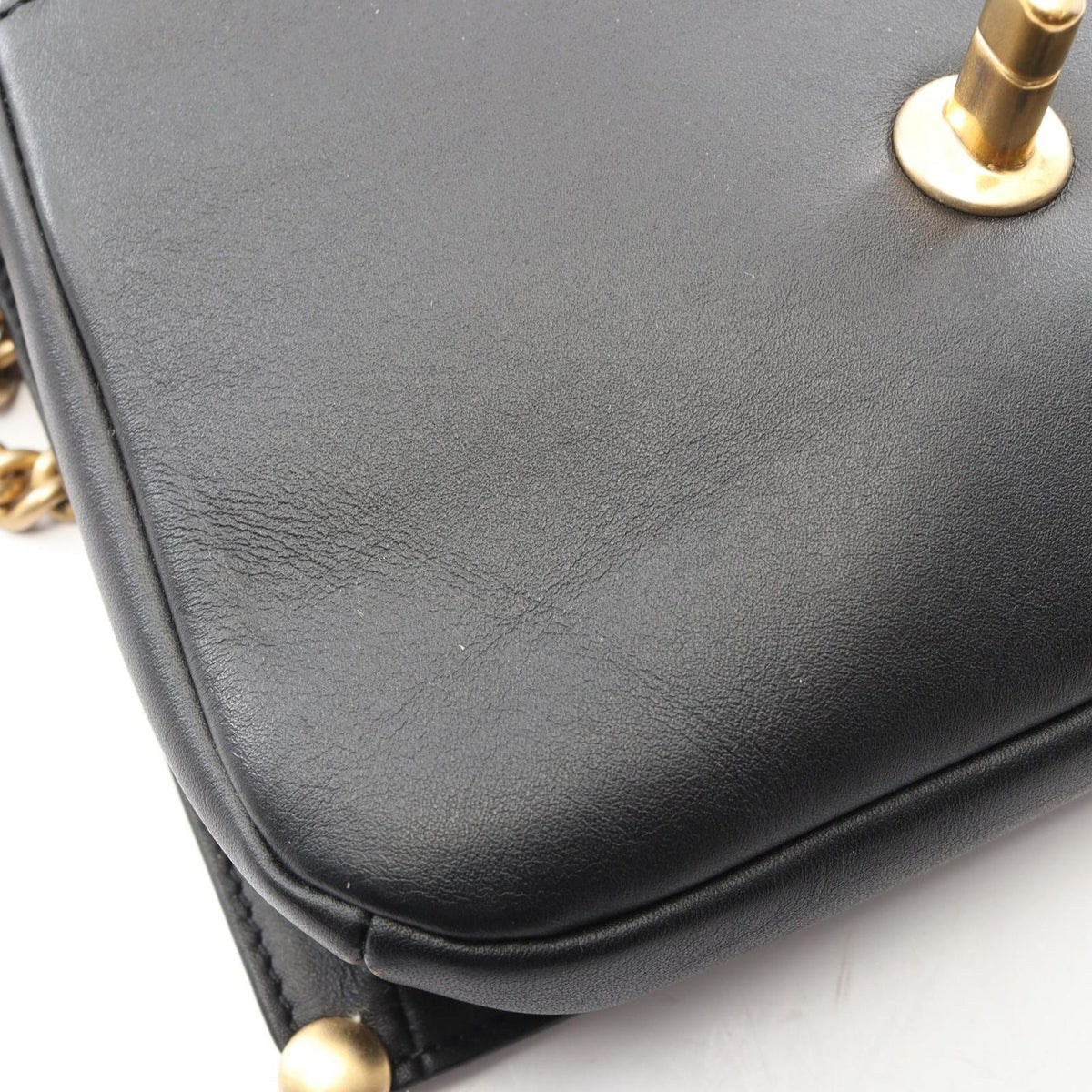 Chanel Shoulder Bag Quilted 2-Way Black Leather Chain — view 7