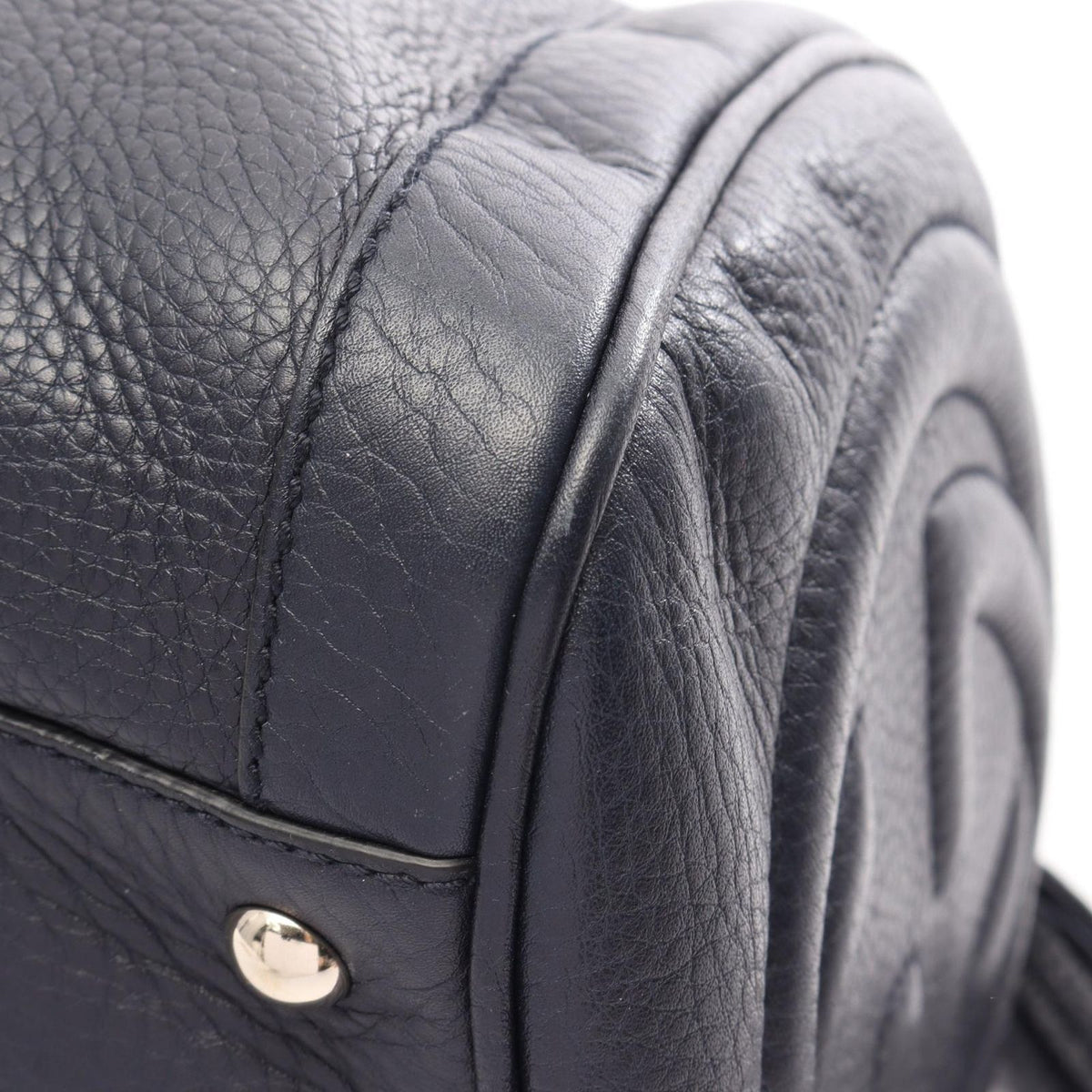 Gucci Tote Soho Cellarius Navy Leather Interlocking Mini Boston Bag — view 8