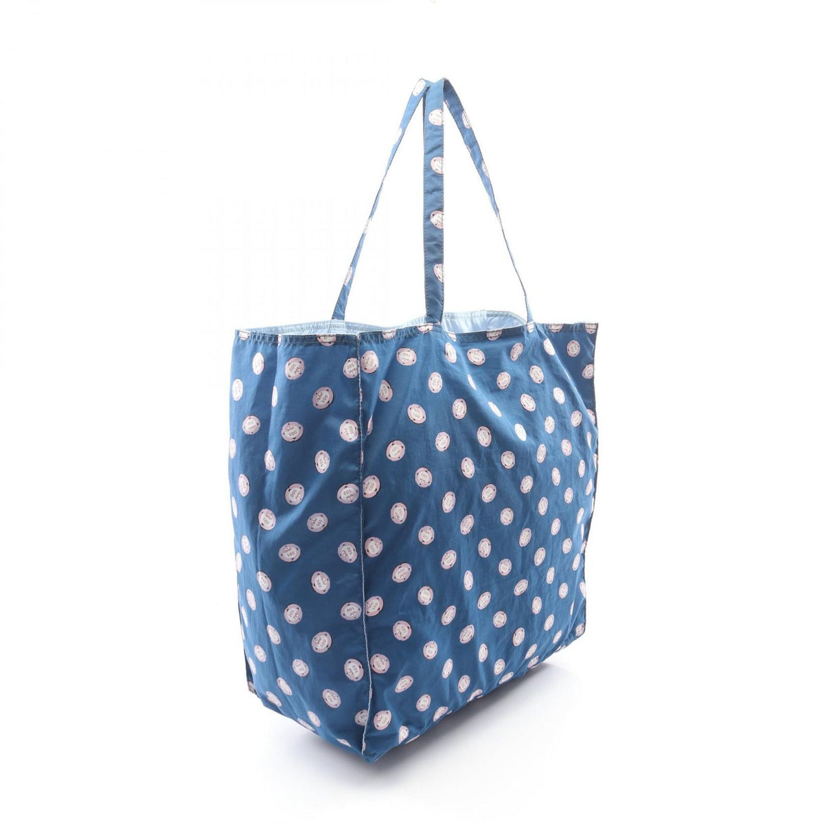Prada Tote Bag Triangle Logo Blue Pink White Nylon — view 2