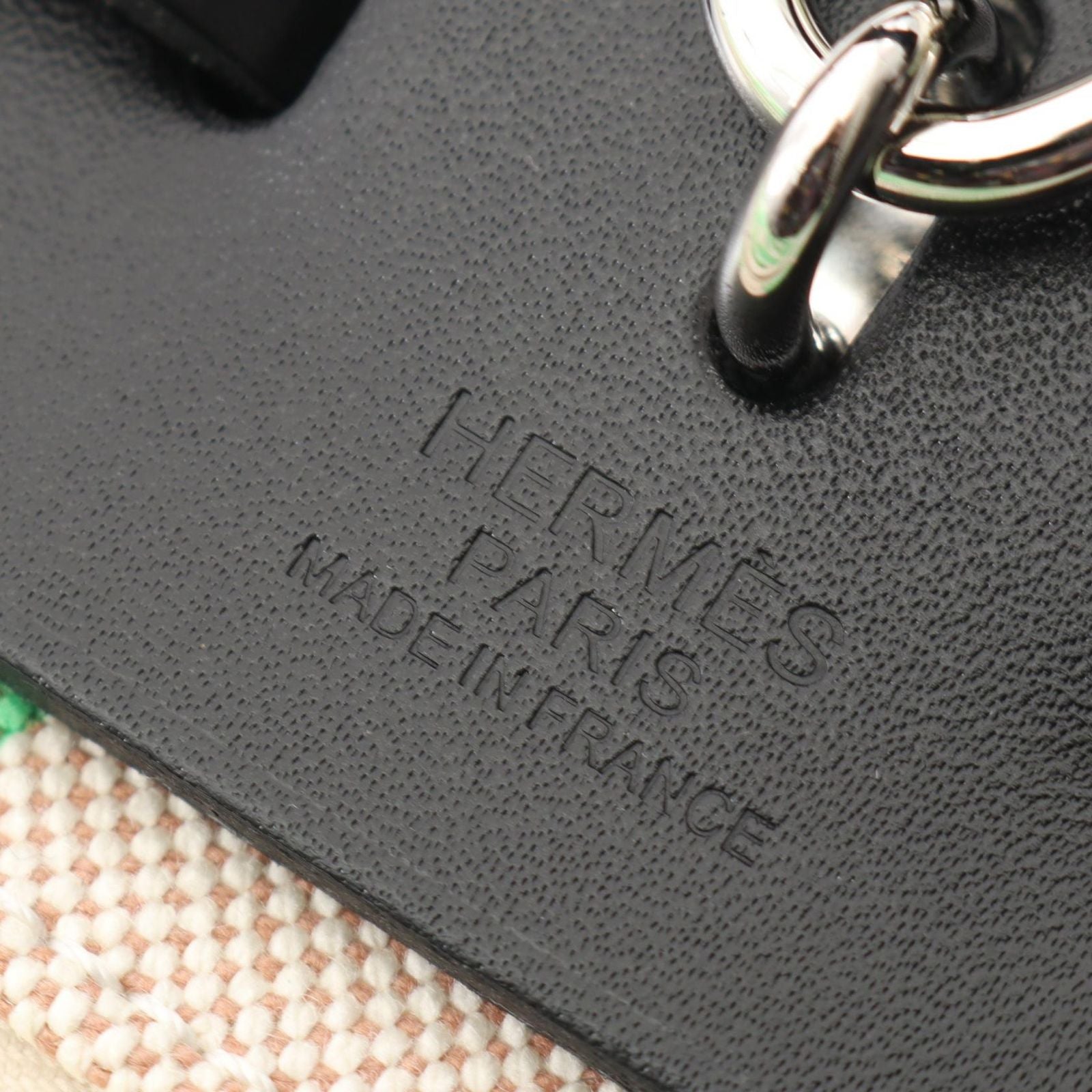 Hermes Handbag Herbag Bag Zip PM Mayon Ecru Black Vert Comics Canvas Leather — view 4