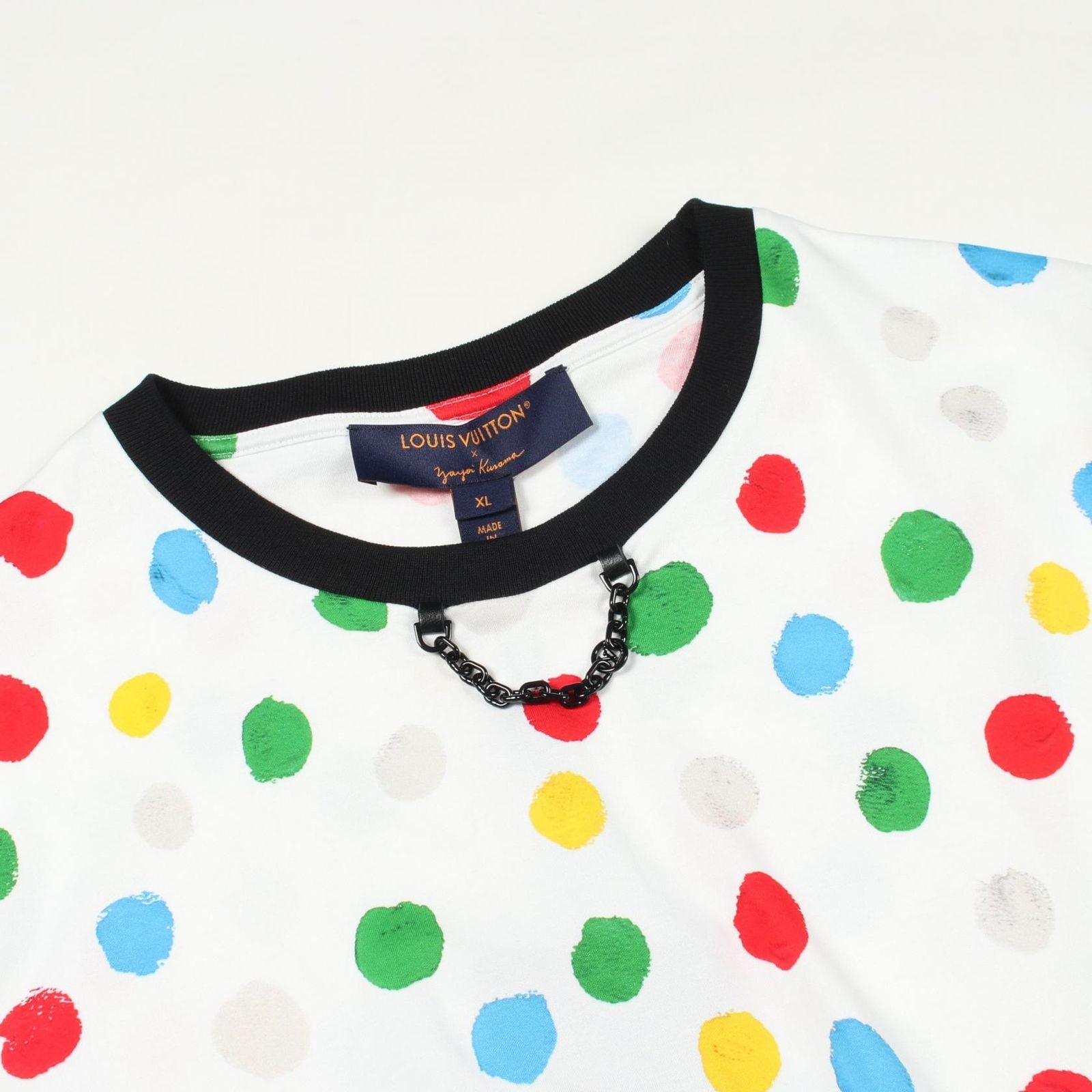 Louis Vuitton Short Sleeve T-Shirt Yayoi Kusama with Dot Chain Xk1 Fots 42 — view 7