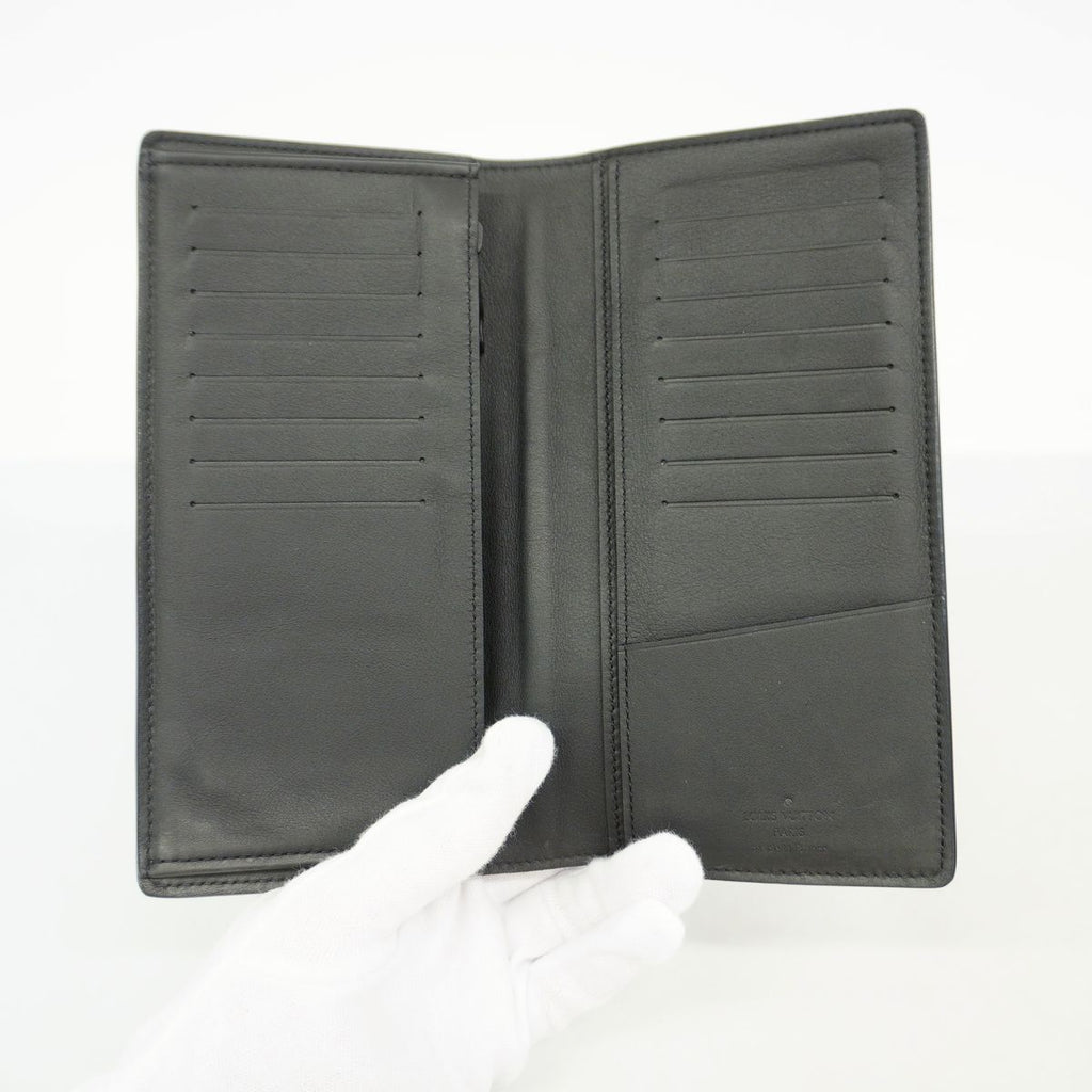Louis Vuitton Wallet Monogram Taurillon Portefeuille Brazza Black — view 3