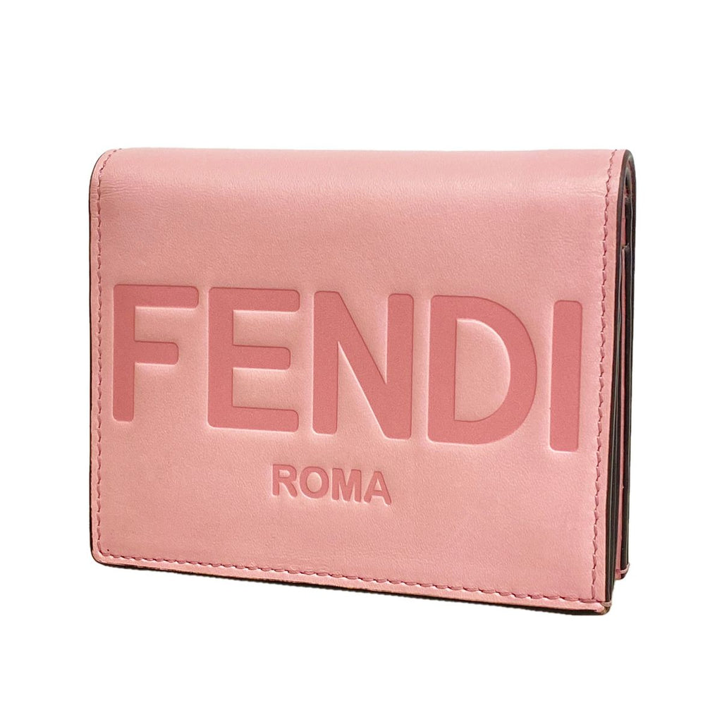 Fendi Wallet Leather Pink Gold
