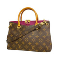 Louis Vuitton Handbag Monogram Pallas BB Gray 2-Way