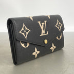 Louis Vuitton Wallet Monogram Empreinte Bicolor Portefeuille Sarah Black Beige — view 2