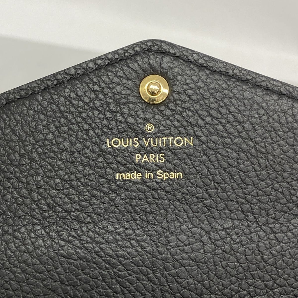 Louis Vuitton Wallet Monogram Empreinte Bicolor Portefeuille Sarah Black Beige — view 4