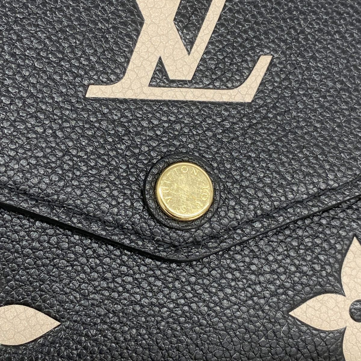 Louis Vuitton Wallet Monogram Empreinte Bicolor Portefeuille Sarah Black Beige — view 7