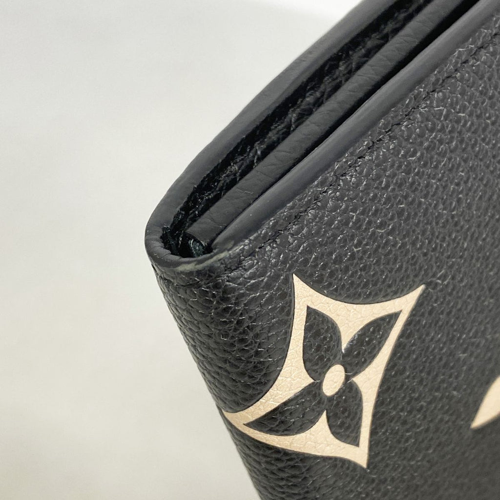 Louis Vuitton Wallet Monogram Empreinte Bicolor Portefeuille Sarah Black Beige — view 5