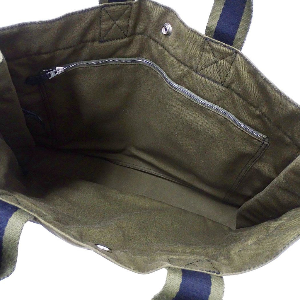 Hermes Tote Fourre Tout MM Canvas Khaki Green Navy Handbag Going Out Everyday — view 5