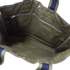 Hermes Tote Fourre Tout MM Canvas Khaki Green Navy Handbag Going Out Everyday — view 5