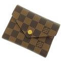 Louis Vuitton Trifold Wallet Damier Ebene Portefeuille Victorine Rouge