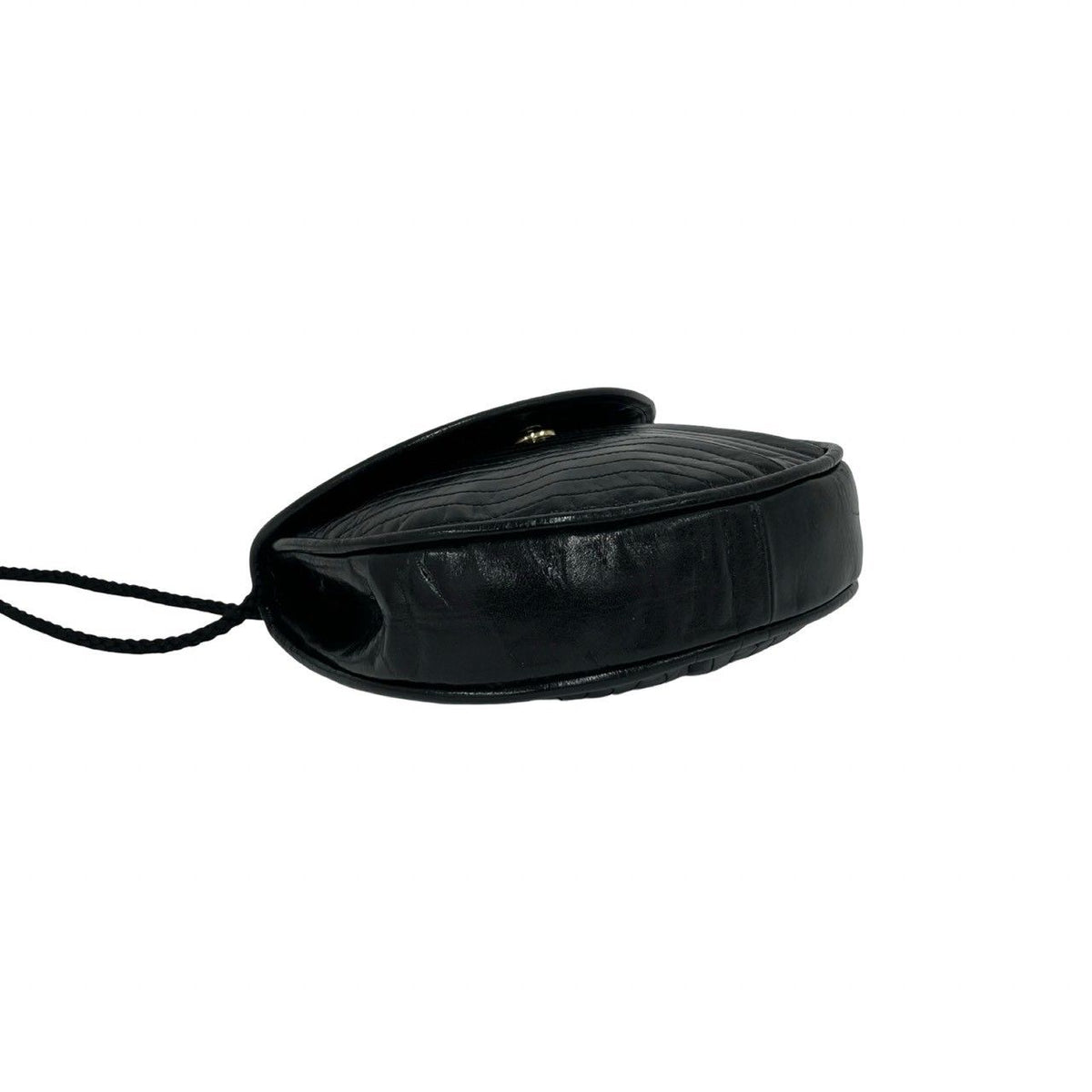 Saint Laurent Vintage Leather Shoulder Bag Pochette Crossbody Black — view 7
