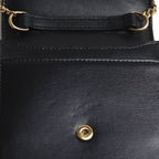 Celine Triomphe Phone Pouch Shoulder Bag Black Chain — view 5