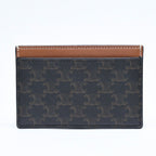 Celine Card Case Triomphe Canvas Brown Black — view 2