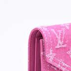 Louis Vuitton Portefeuille Victorine Trifold Wallet Monogram Denim Pink — view 7
