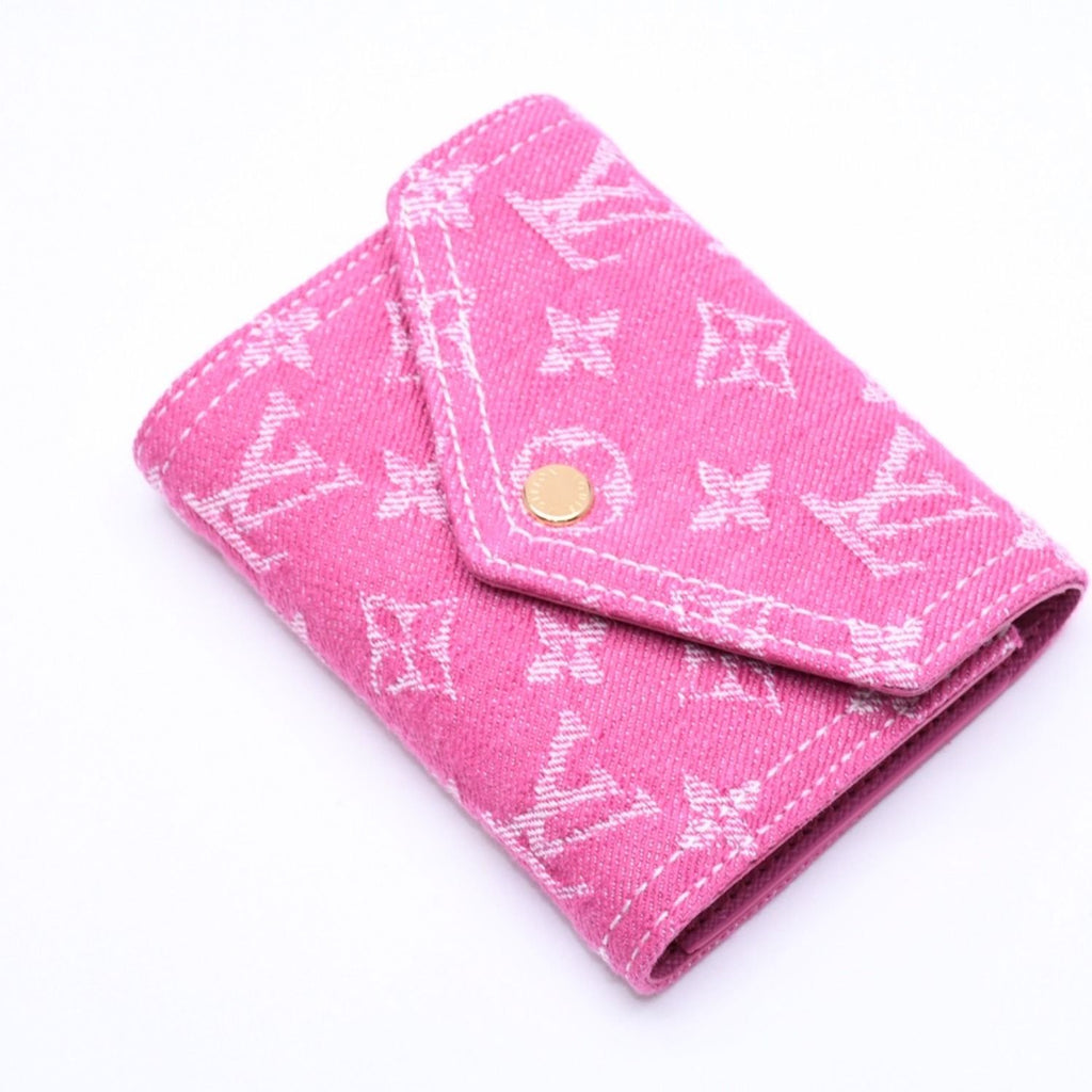 Louis Vuitton Portefeuille Victorine Trifold Wallet Monogram Denim Pink — view 3