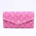 Louis Vuitton Monogram Jacquard Portefeuille Sarah Wallet Denim Fuchsia