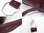Celine Macadam Shoulder Bag Suede Leather Bordeaux — view 6