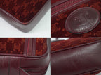 Celine Macadam Shoulder Bag Suede Leather Bordeaux — view 7