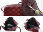 Celine Macadam Shoulder Bag Suede Leather Bordeaux — view 8