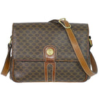 Celine Macadam Shoulder Bag Pochette Brown