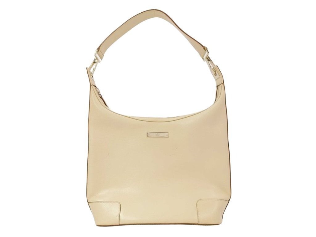 Gucci Shoulder Bag 001 Beige Leather One Handle