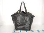 Saint Laurent Tote Bag Rive Gauche Downtown Black Patent Leather Gold — view 2