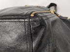 Saint Laurent Tote Bag Rive Gauche Downtown Black Patent Leather Gold — view 6