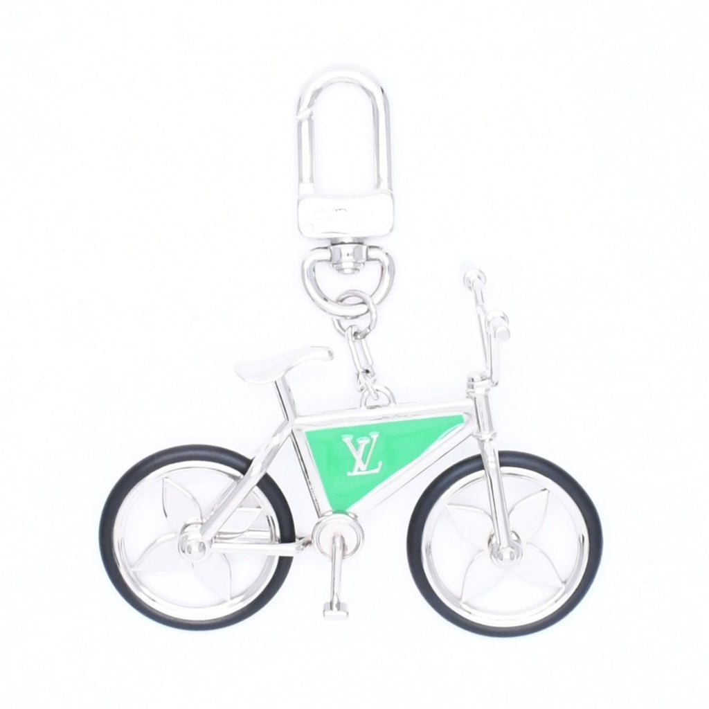Louis Vuitton Bijou de Sac Bike Sac Charm Key Holder Silver Green