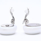 Chanel CC Logo Earrings 96 Resin Metal White Black Bicolor — view 6