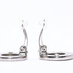 Chanel Vintage CC Logo Earrings 97 Metal Silver — view 8