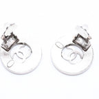 Chanel Vintage CC Logo Earrings 97 Metal Silver — view 7