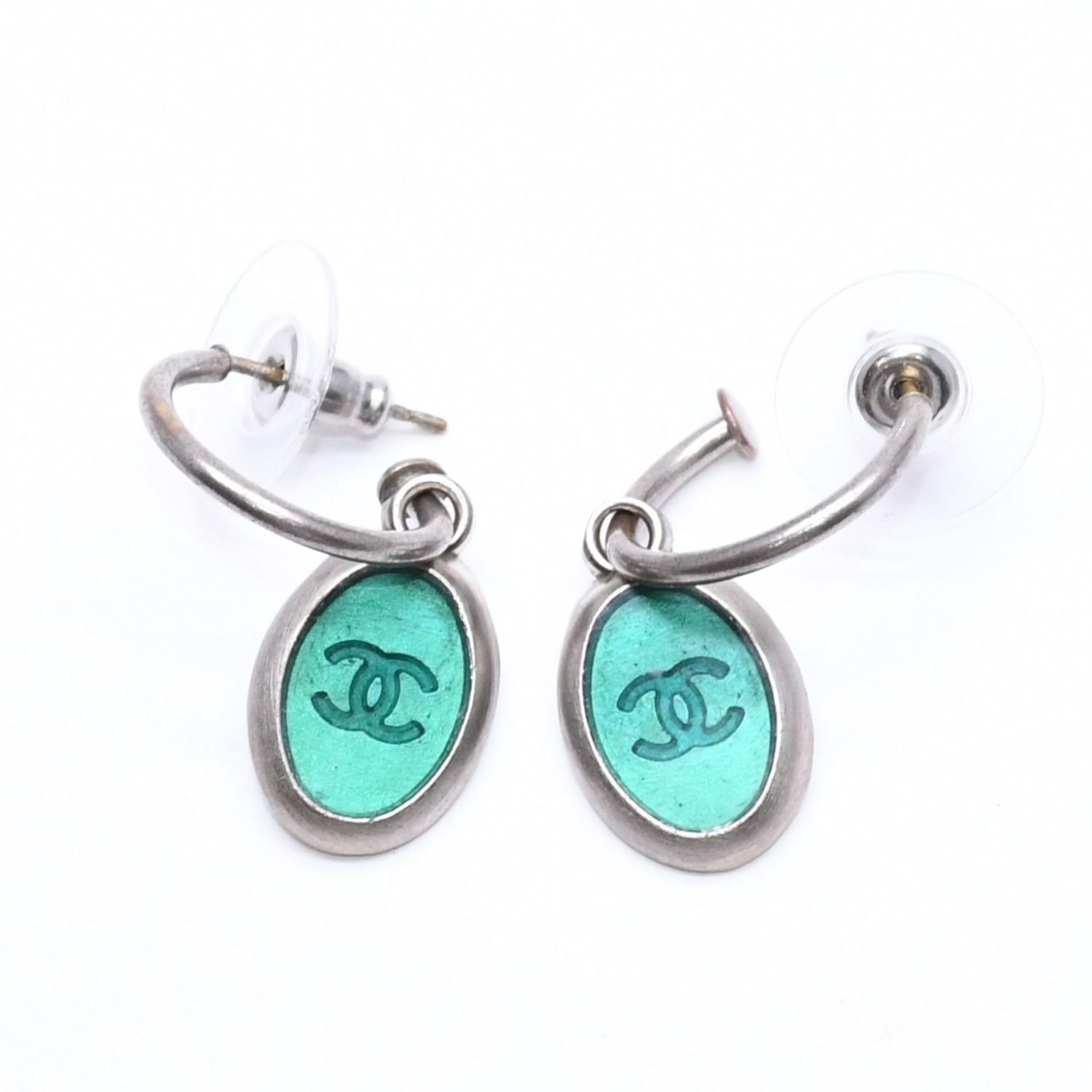 Chanel Earrings 99 Green Vintage