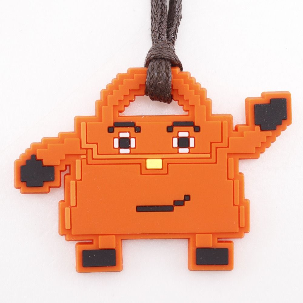 Hermes Ketall Rubber Orange Charm Keychain — view 3