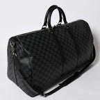 Louis Vuitton Keepall Bandouliere 55 Boston Bag Damier Graphite Black — view 3