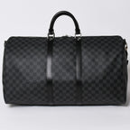 Louis Vuitton Keepall Bandouliere 55 Boston Bag Damier Graphite Black — view 2