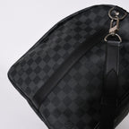 Louis Vuitton Keepall Bandouliere 55 Boston Bag Damier Graphite Black — view 7