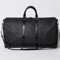 Louis Vuitton Keepall Bandouliere 55 Boston Bag Damier Graphite Black
