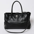 Chanel Executive Tote Bag Medium CC Logo Caviar Leather Black
