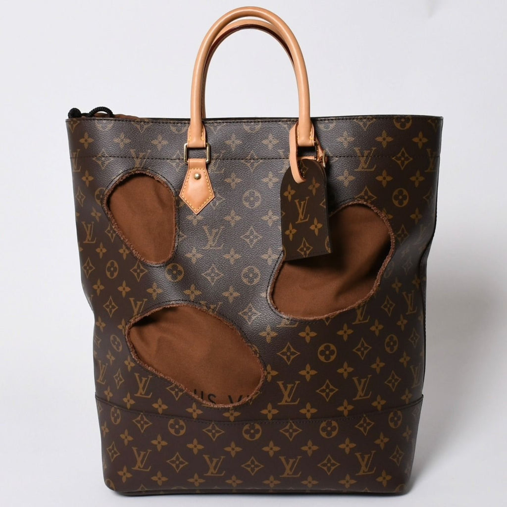Louis Vuitton with Holes Tote Bag Comme Des Garcons Rei Kawakubo Gold