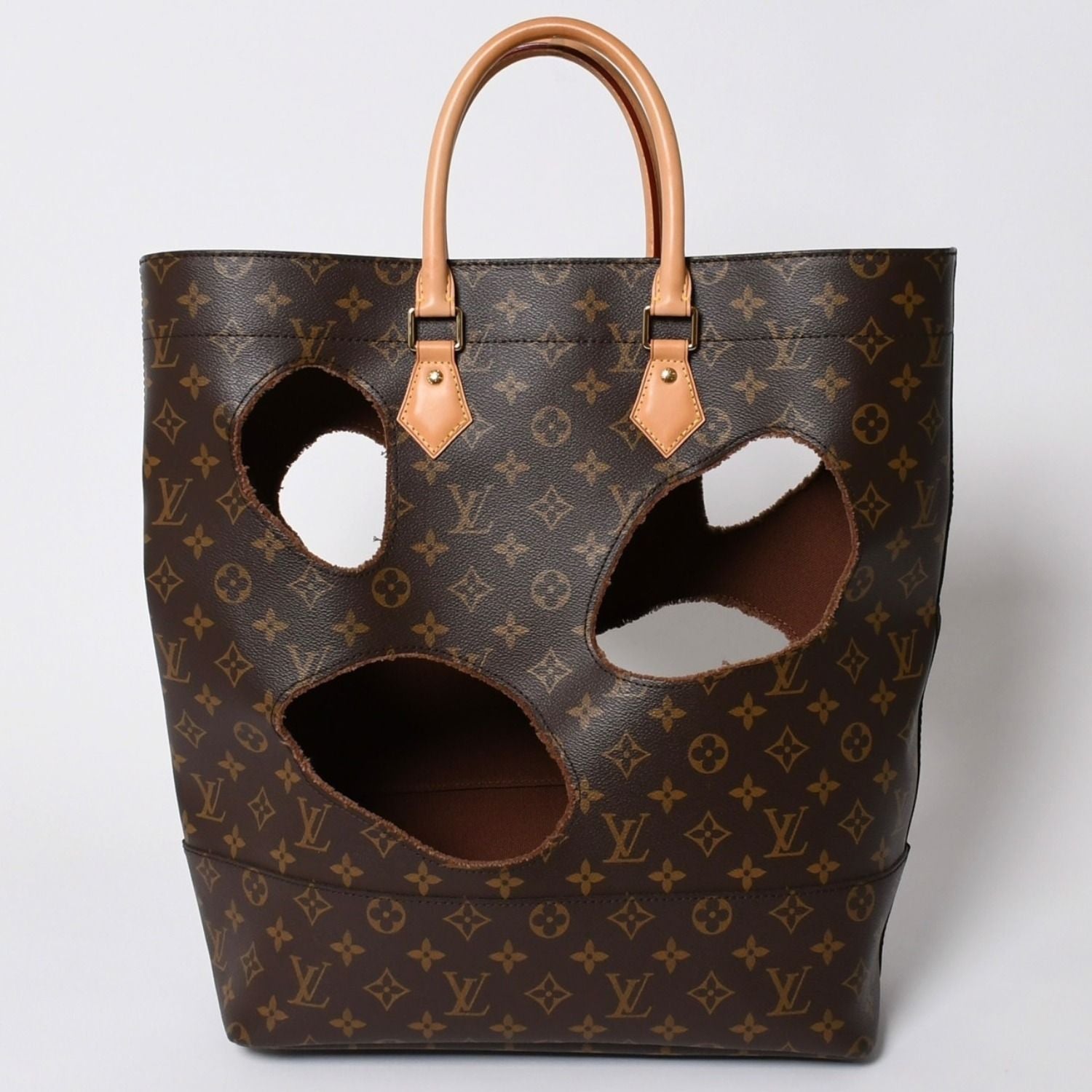 Louis Vuitton with Holes Tote Bag Comme Des Garcons Rei Kawakubo Gold — view 6
