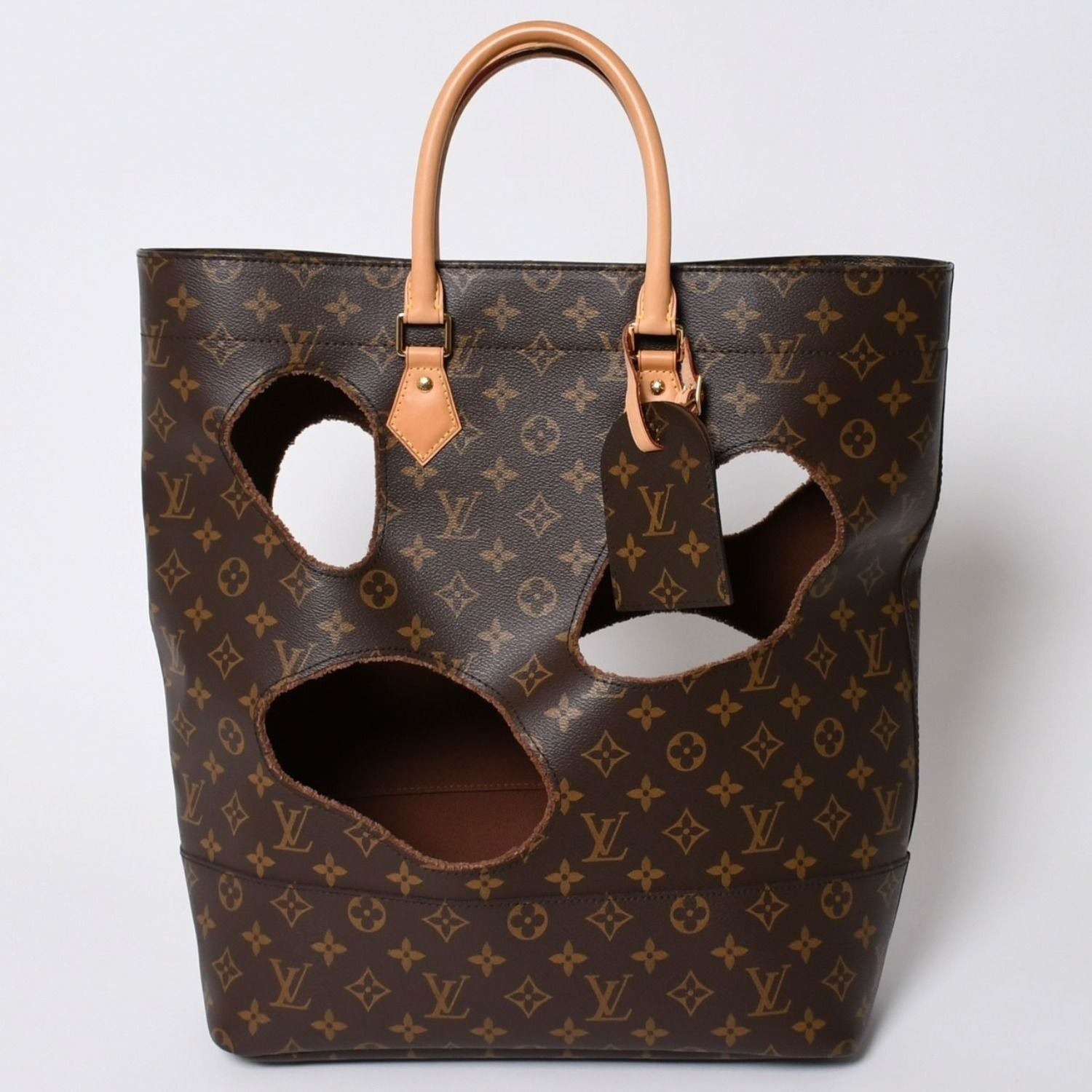 Louis Vuitton with Holes Tote Bag Comme Des Garcons Rei Kawakubo Gold — view 5