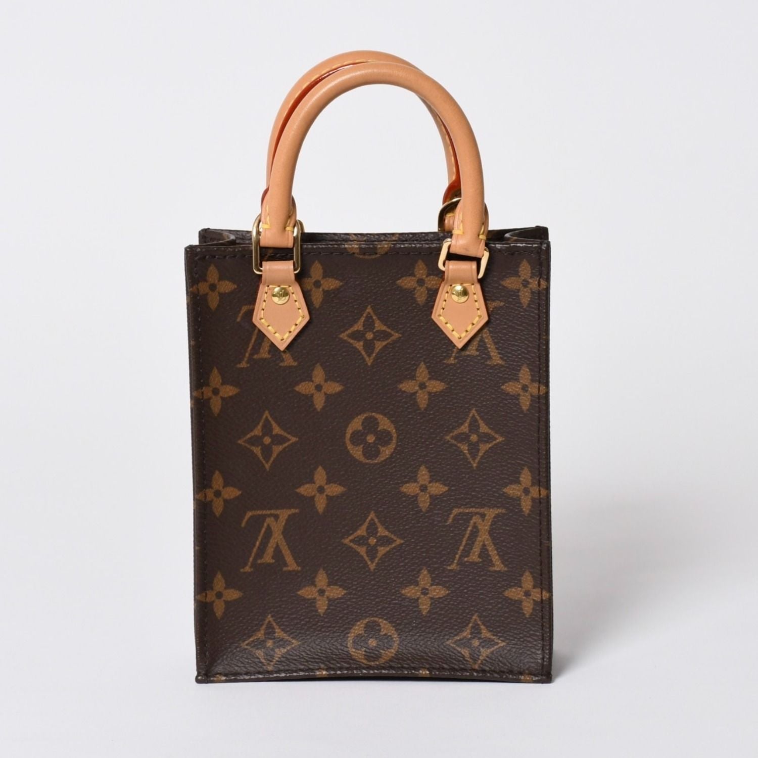 Louis Vuitton Sac Plat 2-Way Bag Monogram Brown Gold Vintage — view 2