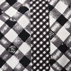 Chanel Cruise Line Gingham Check Tote Boston Bag White Black CC Logo Silver — view 8