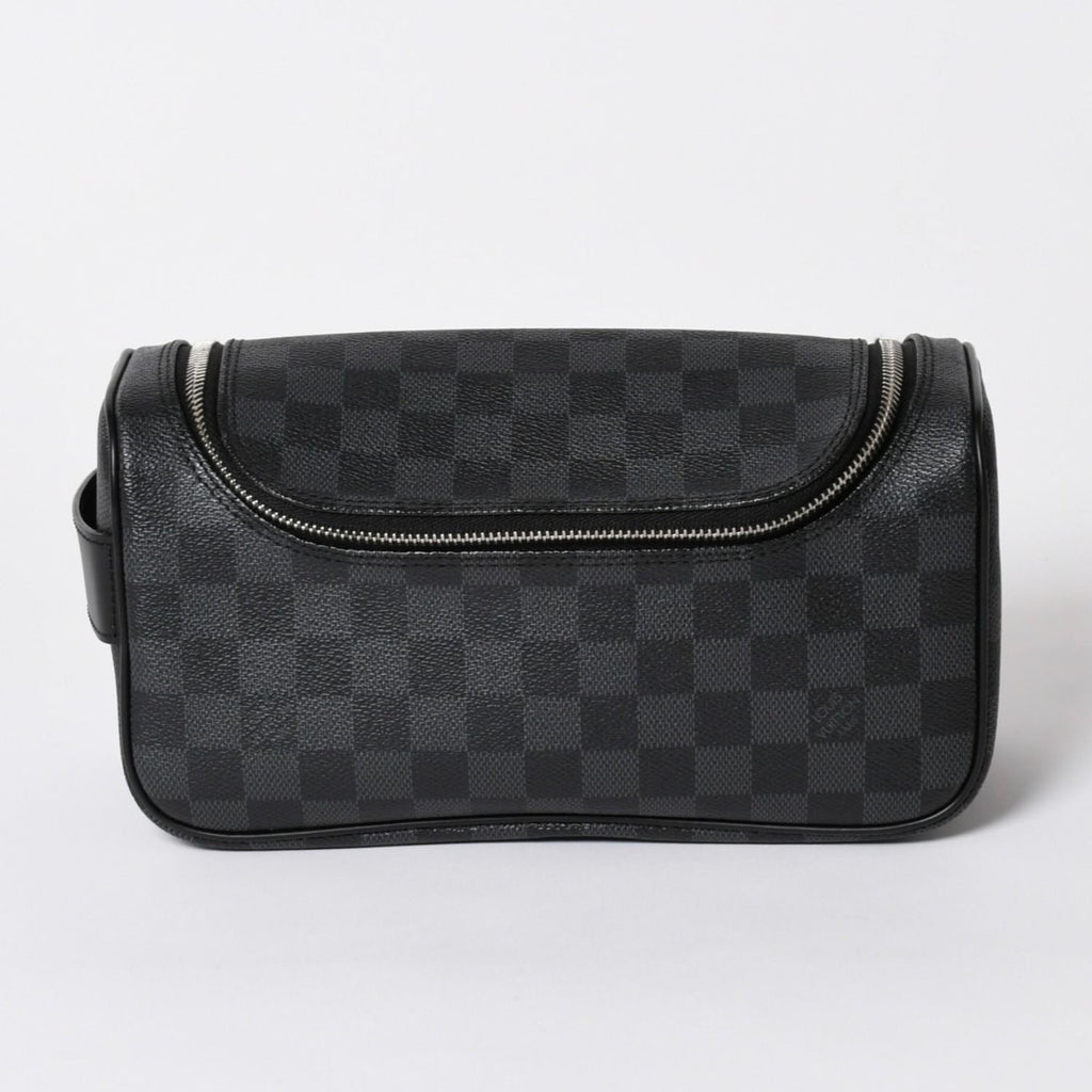 Louis Vuitton Damier Graphite Toilet Pouch Travel Bag Black