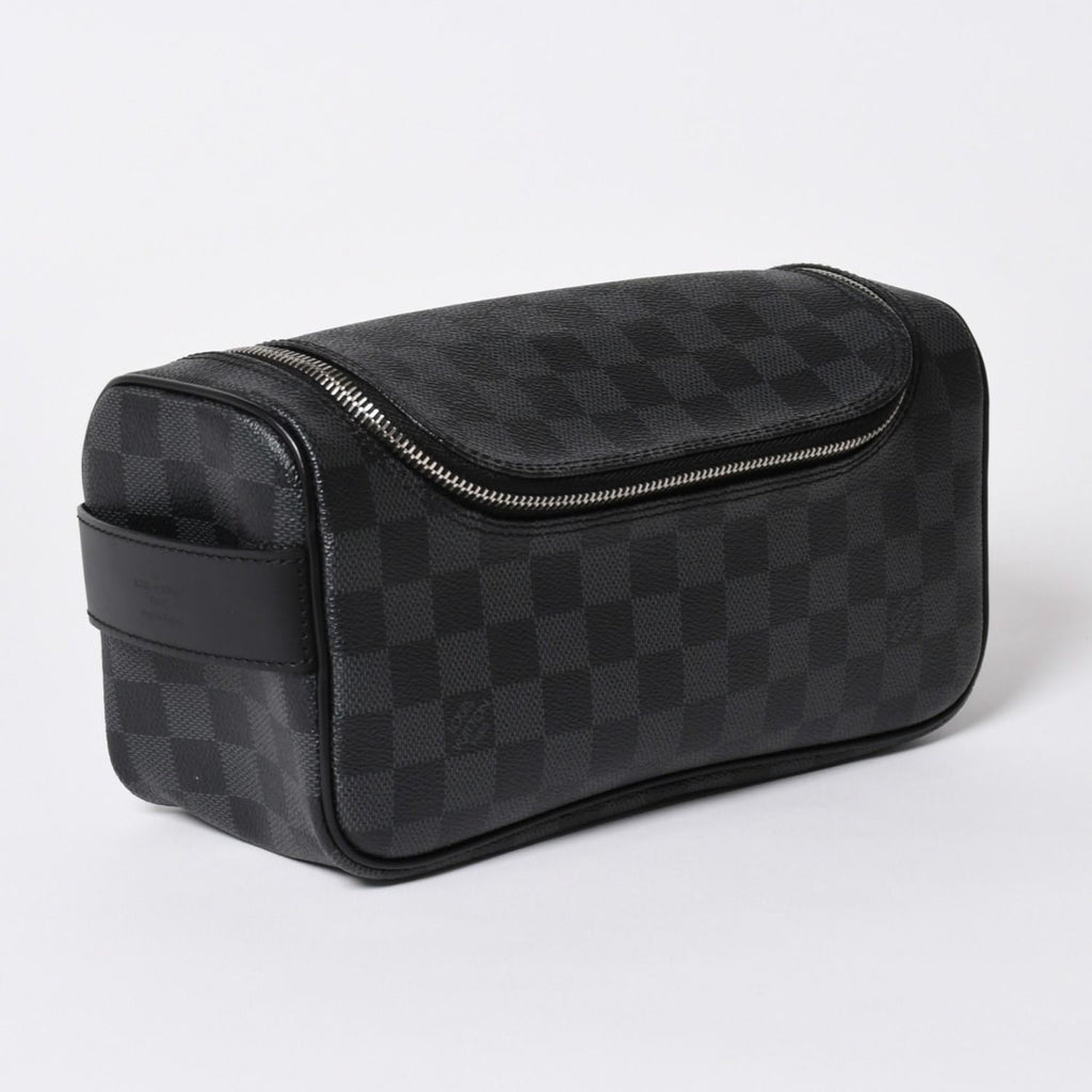 Louis Vuitton Damier Graphite Toilet Pouch Travel Bag Black — view 3